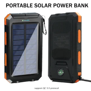 20000mAh  Waterproof Portable Solar Power Bank