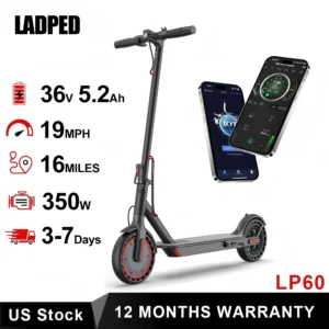 AOVOPRO LADPED LP60 350W  Folding Electric Scooter  19mph Max Speed, 16miles Max Range