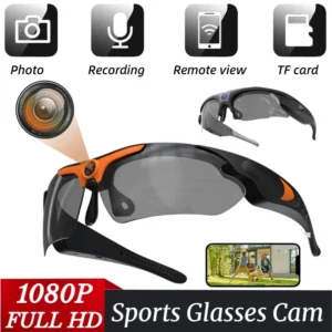 HD 1080P Polarized Lens Sunglasses with Mini Video Camera